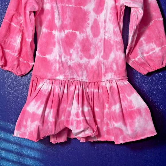 LoveShackFancy Sonoma Stretch Cotton Chai Tie Dye Mini Shift Dress Size … - Picture 12 of 13